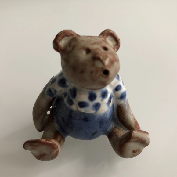 SET | 4 Tiny Vintage Pottery Teddy Bears - Picture 3 of 7